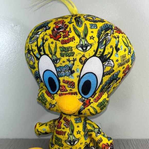 Looney Tunes Sticker Bomb Tweety Bird Stuffed Animal Plush Toy 9" made in USA - Picture 2 of 16